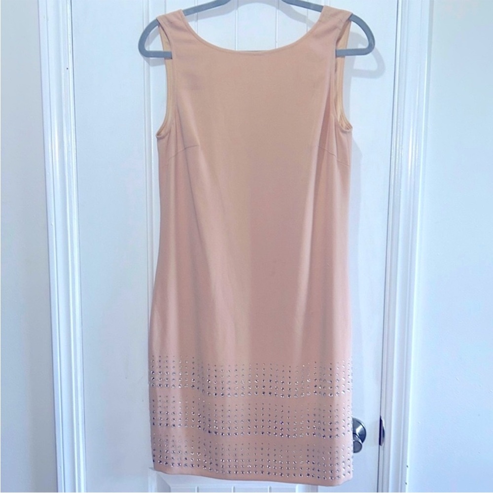 NWT Trina Turk Pink Sleeveless Sheath Mini Dress with Rhinestones